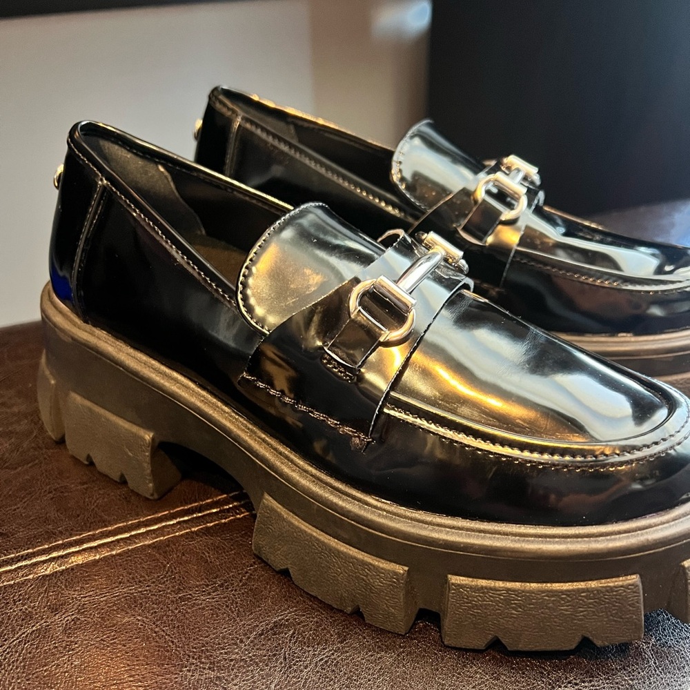 Steve Madden Women's Trifecta Loafer 7.5 Black